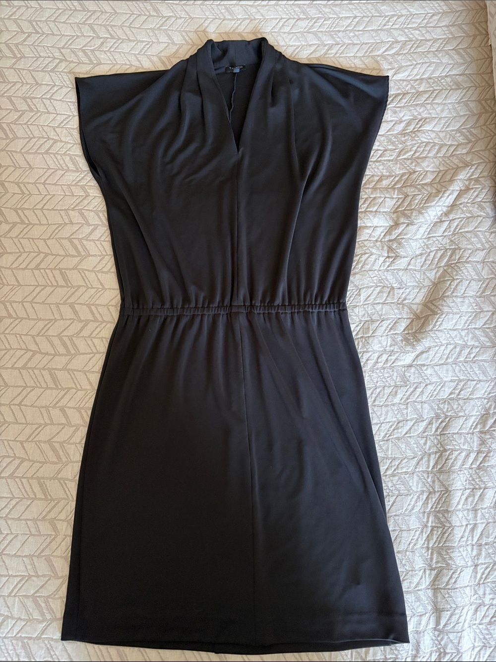 Talbots Classic Black V-Neck Women's Dress-Petite Large